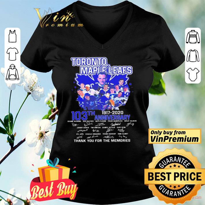 Toronto maple leafs 103th anniversary 1917 2020 signature shirt