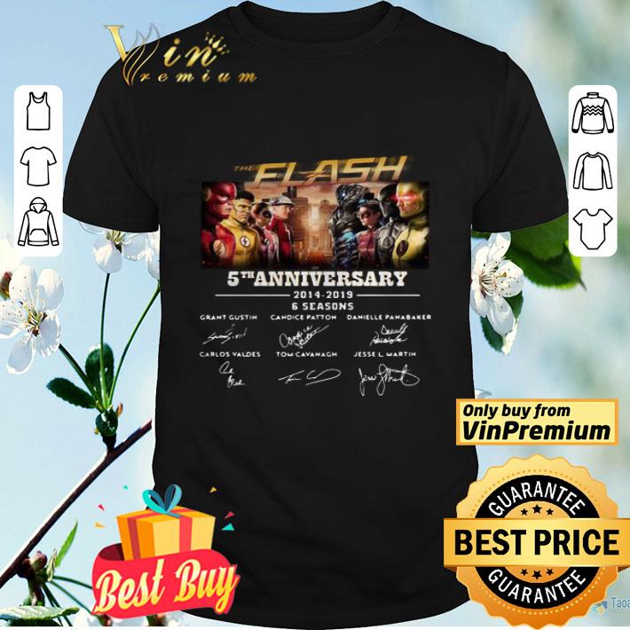 The Flash 5th anniversary 2014-2019 6 seasons signature shirt