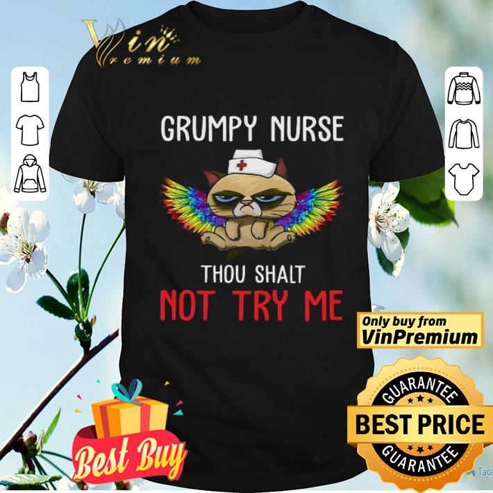 Grumpy Nurse Thou Shailt Not Try Me Cat Nurse shirt