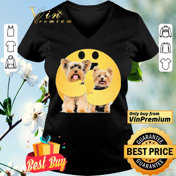 Facebook care emoji hug yorkie dog shirt