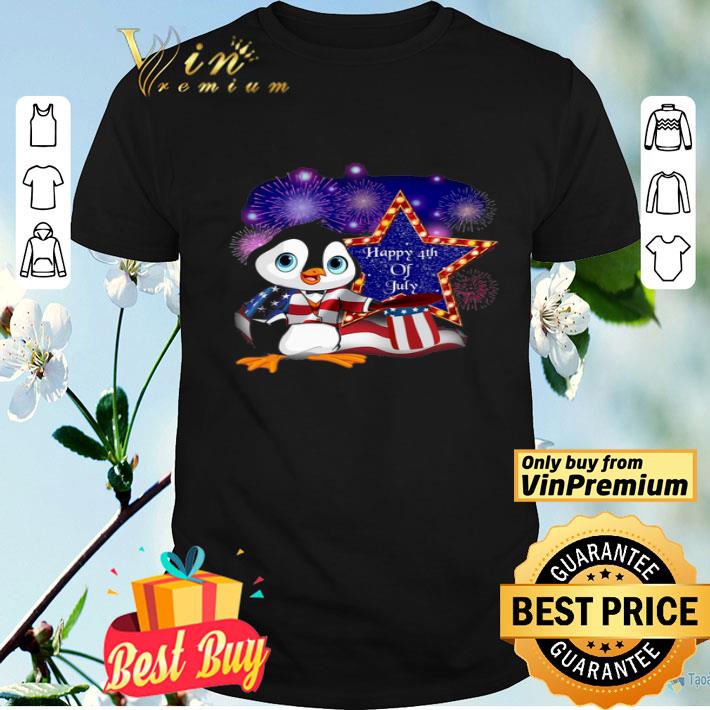 Happy 4th Of July Star Hat Penguin American Flag shirt