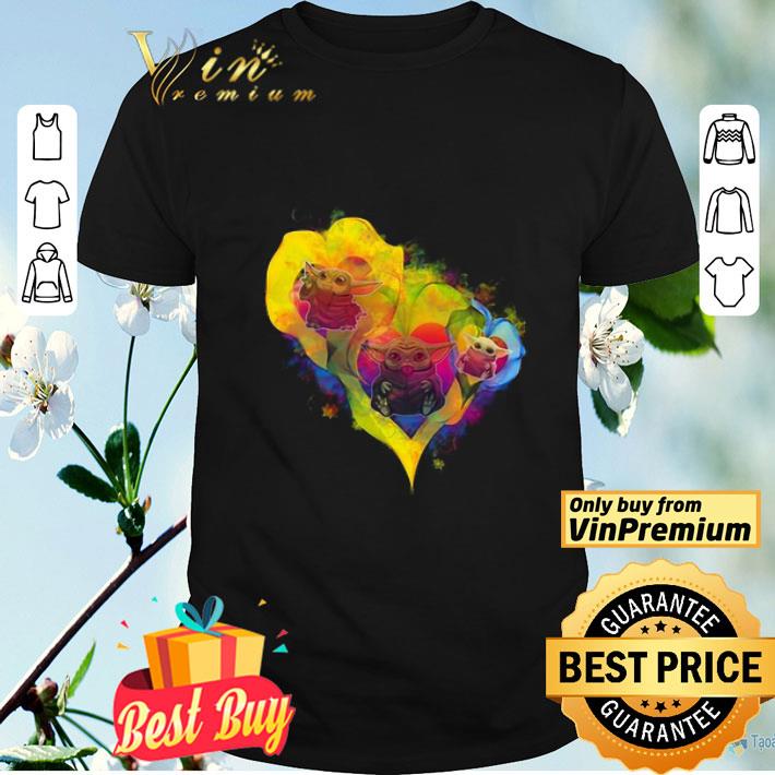 Baby Yoda lover watercolor shirt