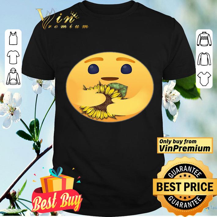 Facebook care emoji hug sunflower shirt