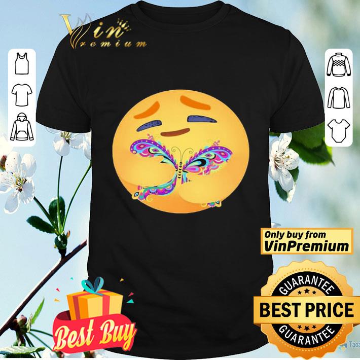 Facebook care emoji hug butterfly shirt