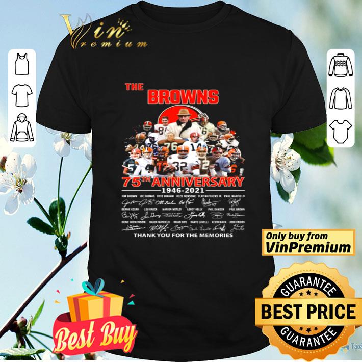 The Cleveland Browns 75th anniversary thank you for the memories shirt