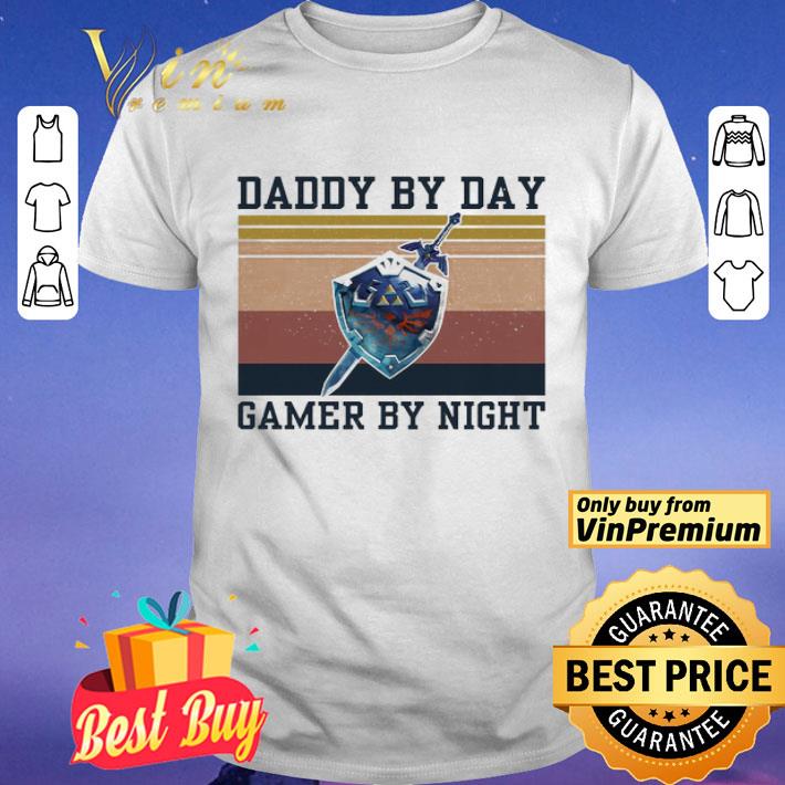 Hylian Shield Daddy by day gamer by night vintage shirt