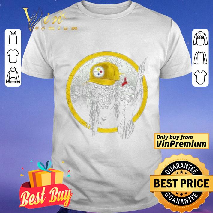 Skeleton The Middle Finger Cap Steelers Logo shirt