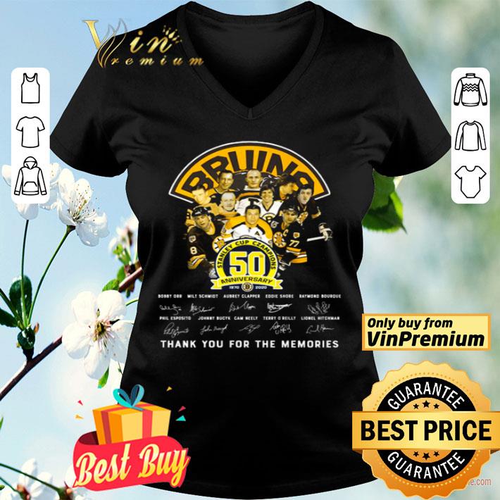 Boston Bruins 50th anniversary all players thank you for the memories signatures shirt