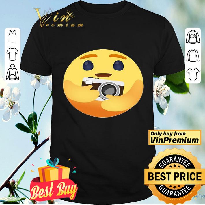 Facebook care emoji hug camera shirt