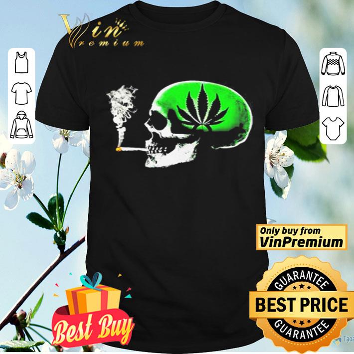 Weed leaves skull shirt