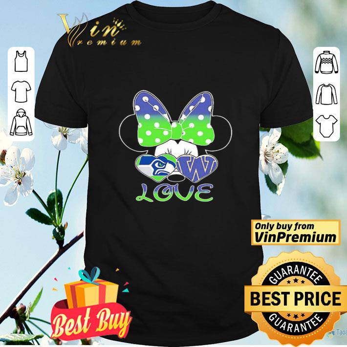 Minnie Mouse Love Seattle Seahawks and Winnipeg Blue Bombers shirt