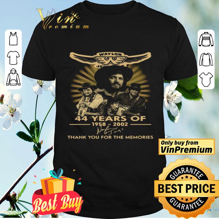 Waylon Jennings 44 years of 1958 2002 thank You for the memories signature shirt