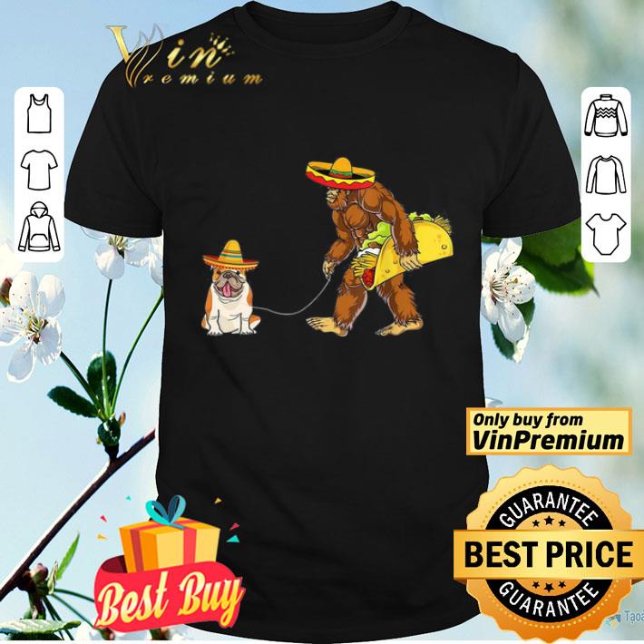 Bigfoot Sasquatch Walking Pitbull Dog shirt
