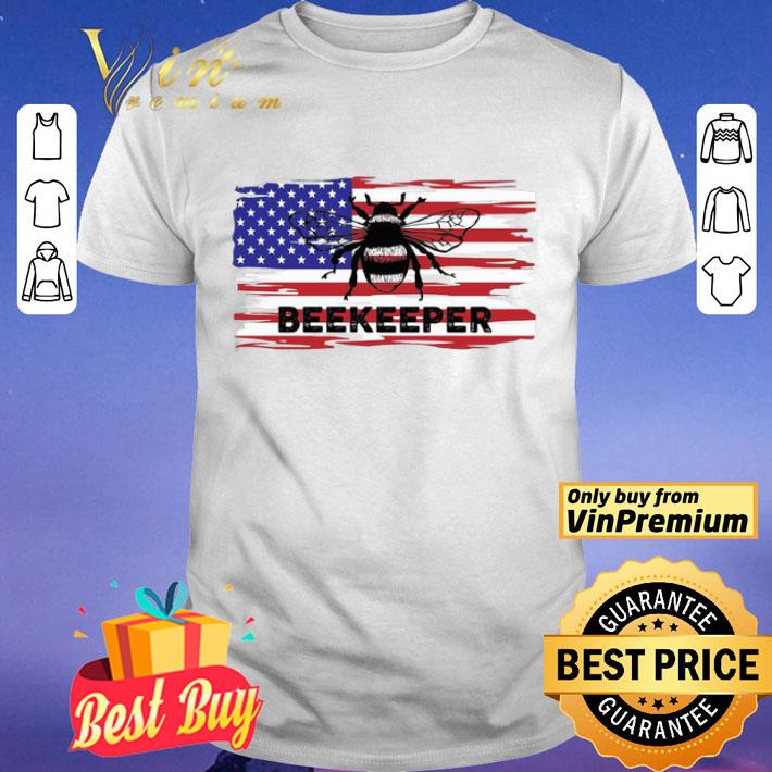 Patriotic Beekeeper American Flag 4th of july Gift Bee shirt