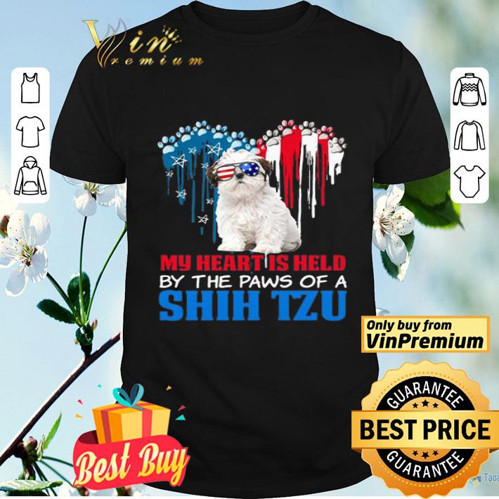 Heart Paw America My Heart Is Held By The Paws Of A Shih Tzu shirt