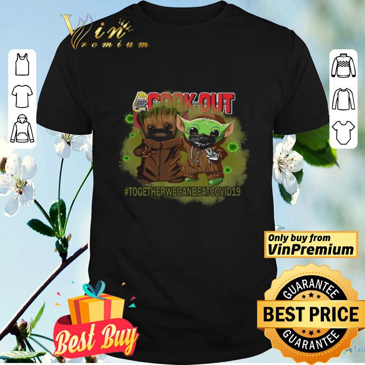 Baby Groot And Baby Yoda Face Mask Star Wars Darth Vader Cook Out Together We Can Beat Covid 19 shirt