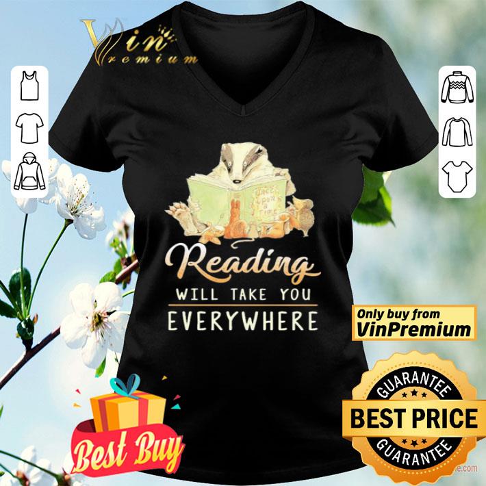 Animal reading will take you everywhere shirt