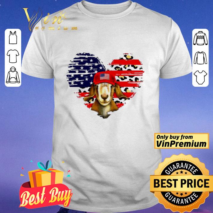 Goat Love Leopard American Flag shirt