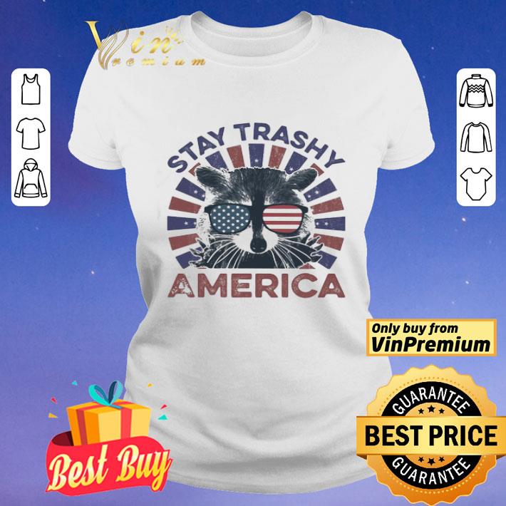 Raccoon Stay Trashy America Flag shirt