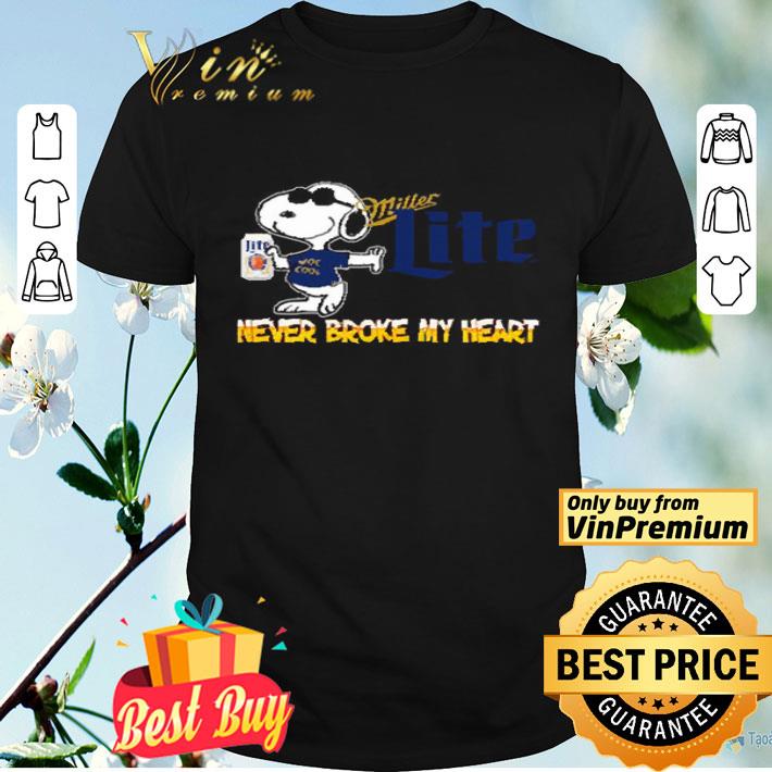 Snoopy Miller Lite broke my heart shirt