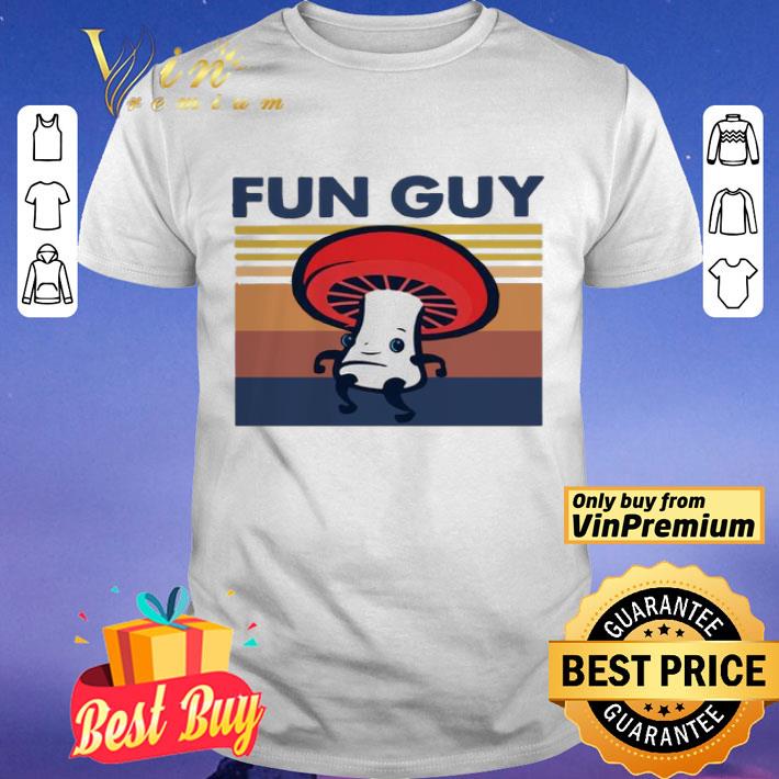 Mushroom Fun Guy Sunset White shirt