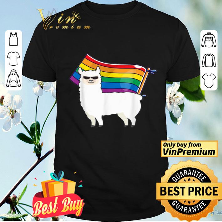 Lgbt Flag Llama Gay Lesbian Rainbow shirt