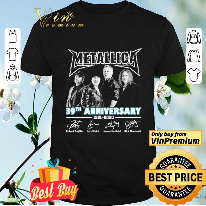 Metallica 39th anniversary 1981 2020 signatures shirt