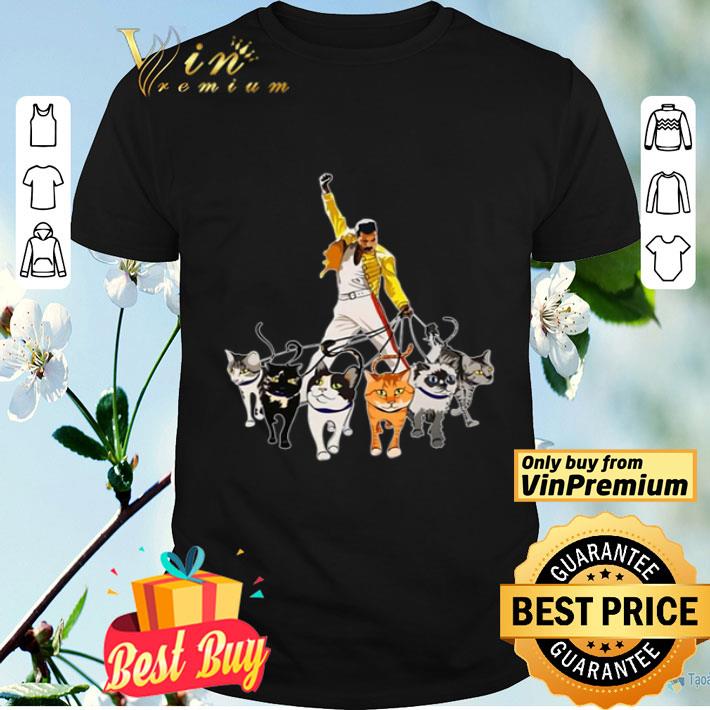 Freddie Mercury with his cats shirt