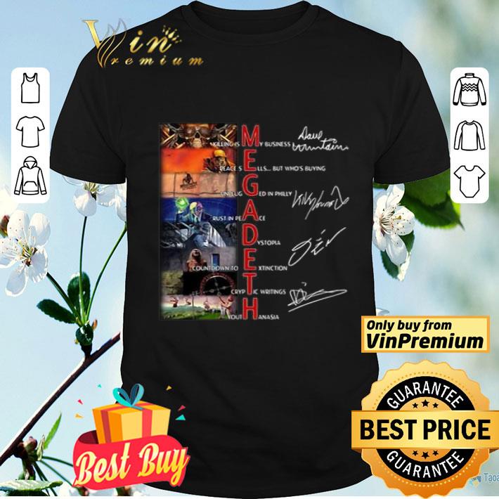 Megadeth band members signature shirt
