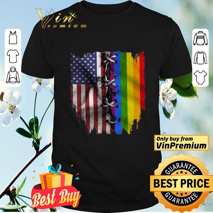 LGBT Pride and American flag shirt