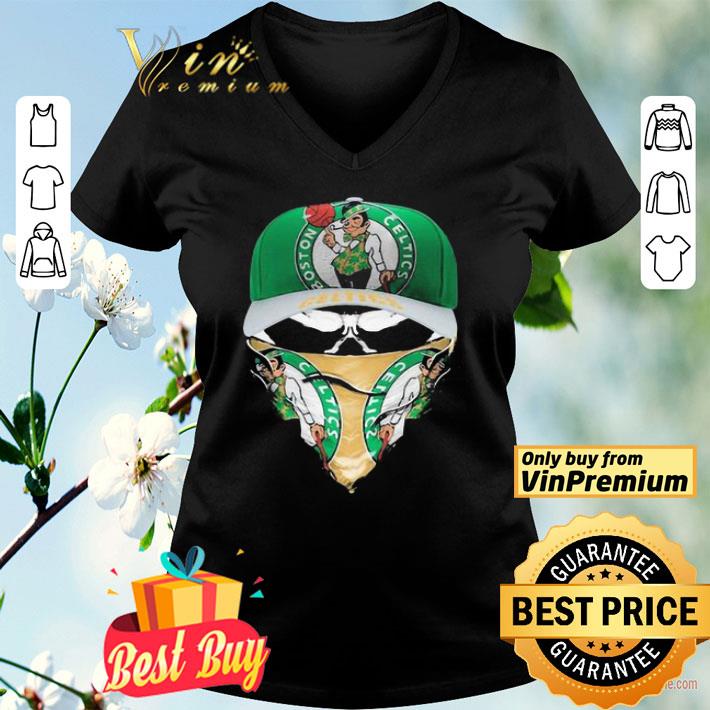 Skull mask boston celtics basketball shirt
