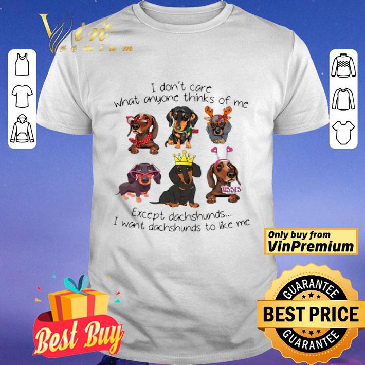 I Don’t Care What Anyone Thinks Of Me Except Dachshunds I Want Dachshunds To Like Me shirt