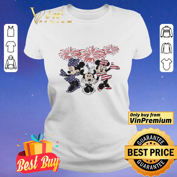 Minnie mouse firework american flag independence day shirt