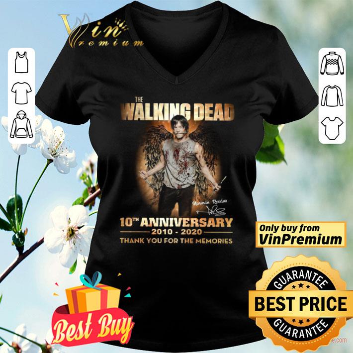 The Walking Dead 10th Anniversary 2010 2020 Thank You For The Memories Signature shirt