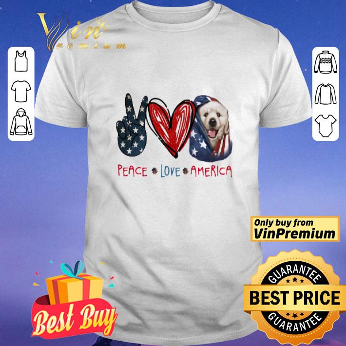 Peace Love America dog shirt