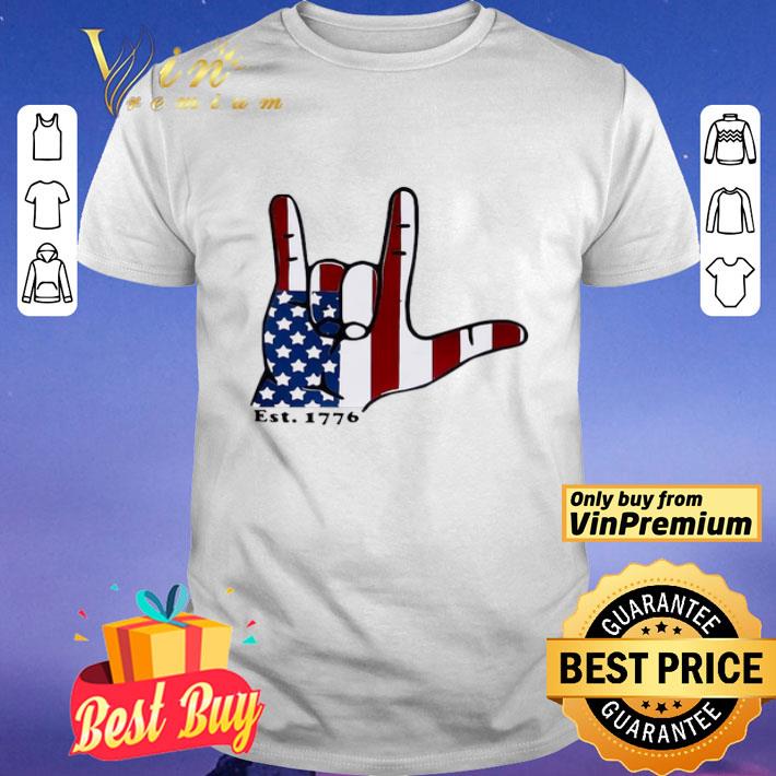 Signature Langue Est 1776 American shirt