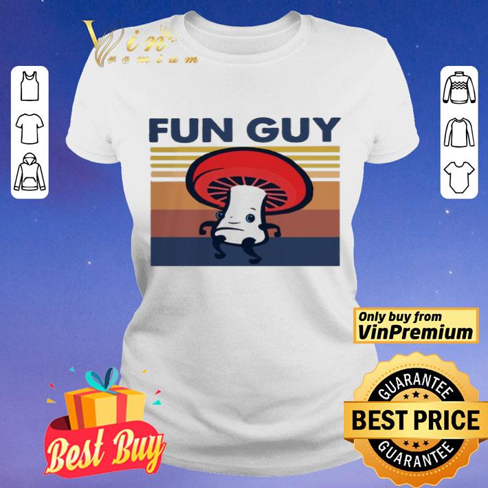 Mushroom Fun Guy Sunset White shirt