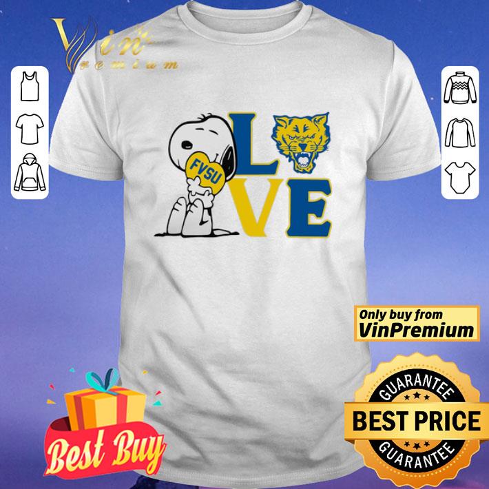 Snoopy love fvsu fort valley state university heart shirt