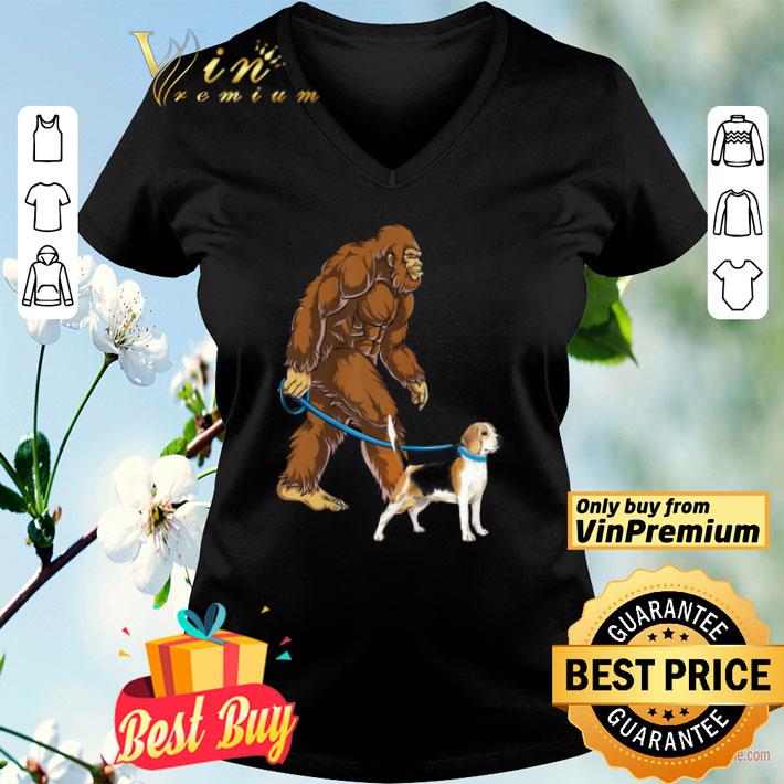 Bigfoot Walking With Beagle Harrier shirt