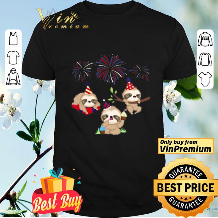 Happy Fourth of July Day 2020 Patriotic Let’s Get Slothed shirt