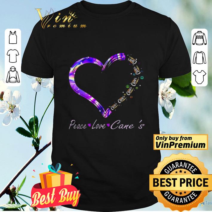 Peace Love Raising Cane’s Chicken Fingers Heart shirt