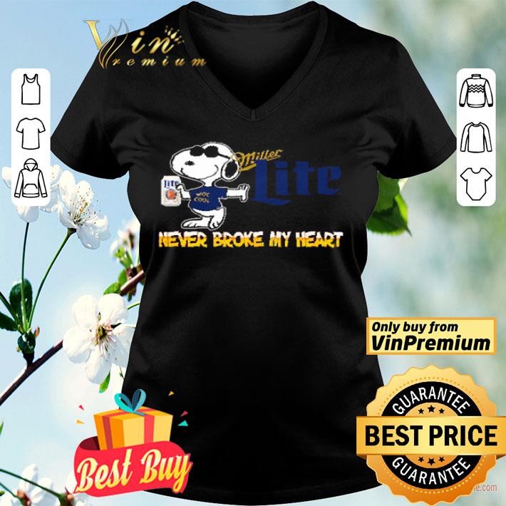 Snoopy Miller Lite broke my heart shirt