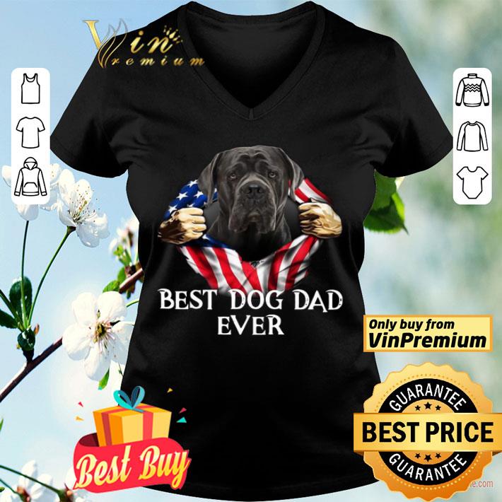 Blood Inside Me Cane Corso Dog American Flag Best Dog Dad Ever shirt