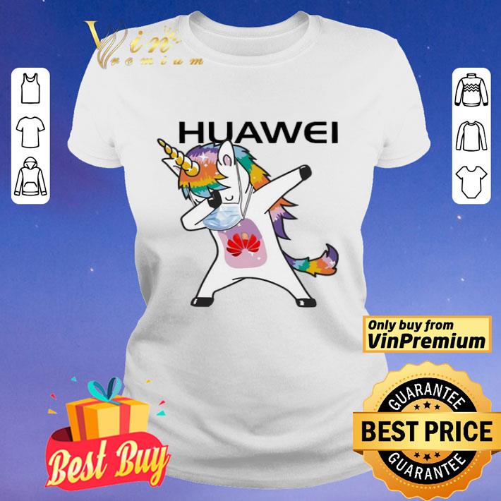 Dabbing Unicorn mask Huawei logo Coronavirus shirt