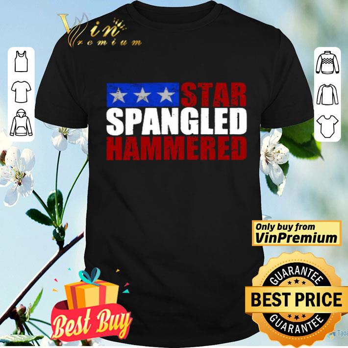 Star spangled hammered 4th of July shirt