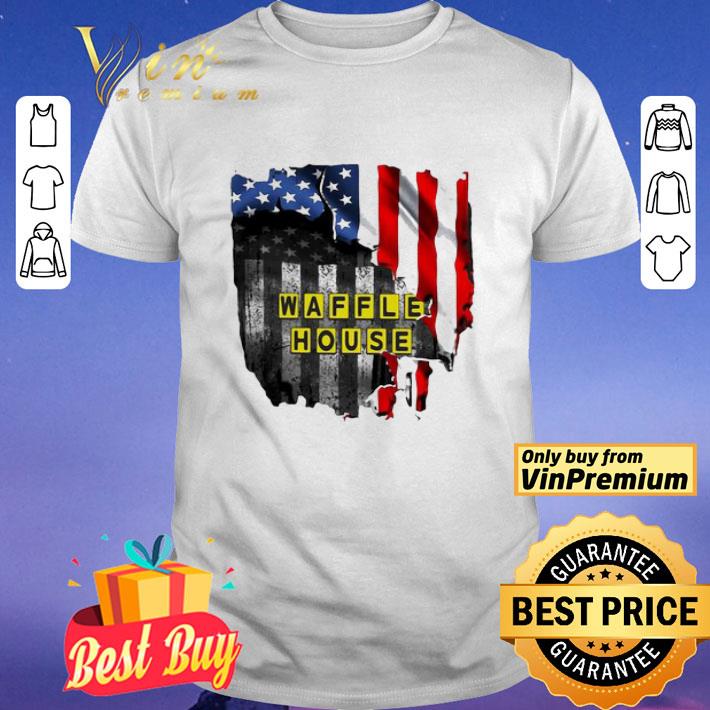 Waffle house logo american flag independence day shirt