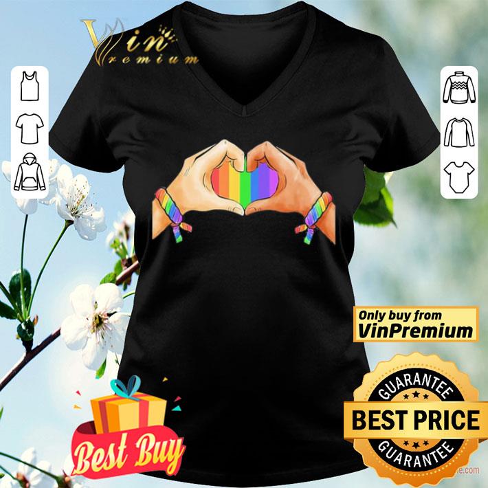 Hand language heart Rainbow shirt