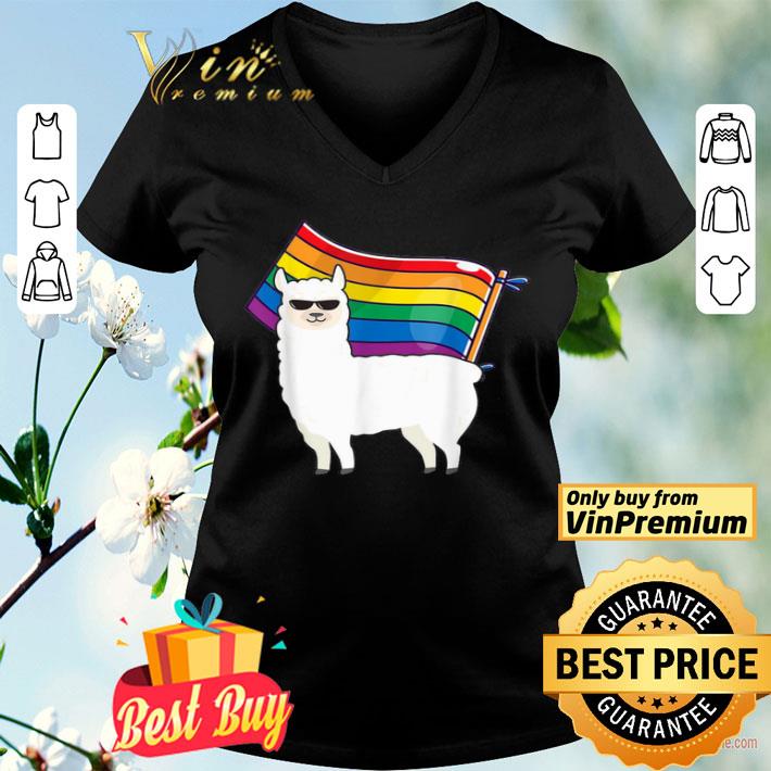 Lgbt Flag Llama Gay Lesbian Rainbow shirt