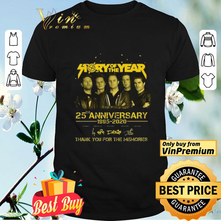 Story Of The Year 25th Anniversary 1995 2020 Thank You For The Memories Signatures shirt