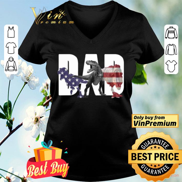 Dinosaur T Rex Dad American Flag shirt